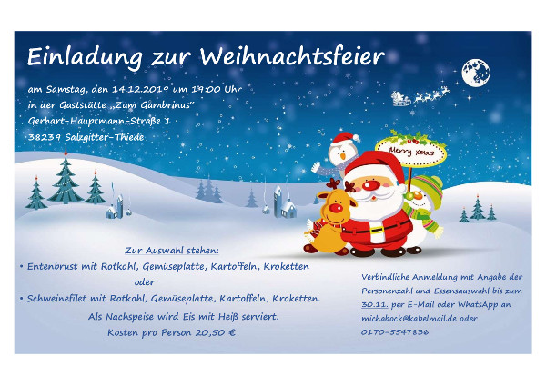 Weihnachtsfeier